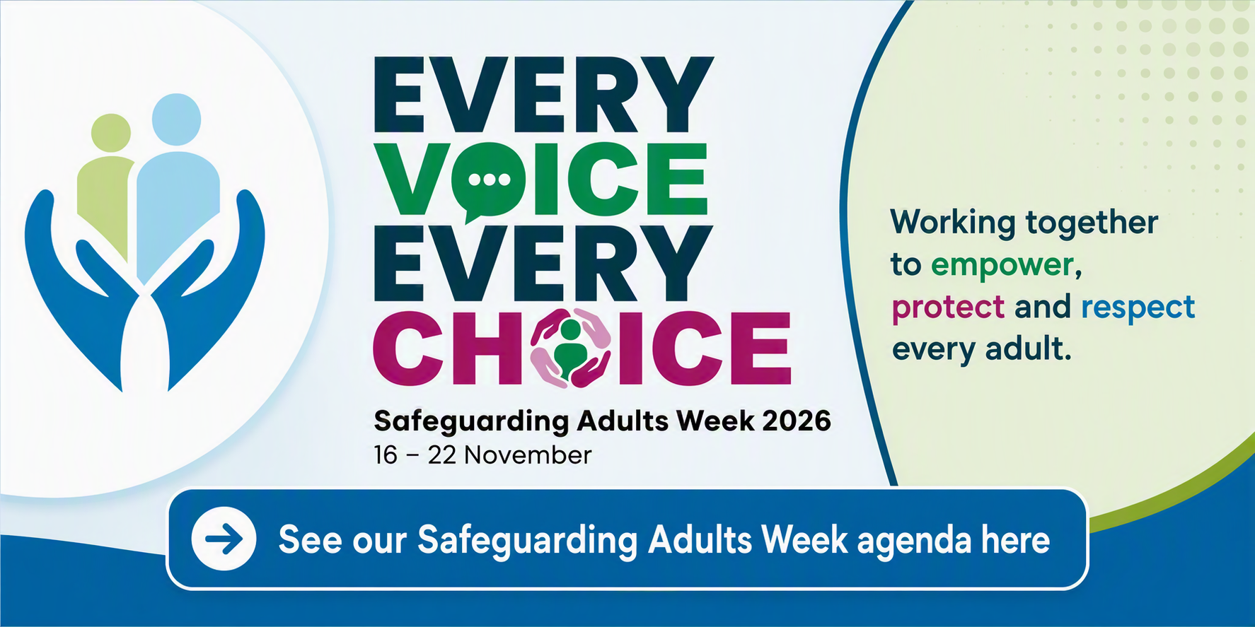 Poster raising awareness for safeguarding adults week 2026