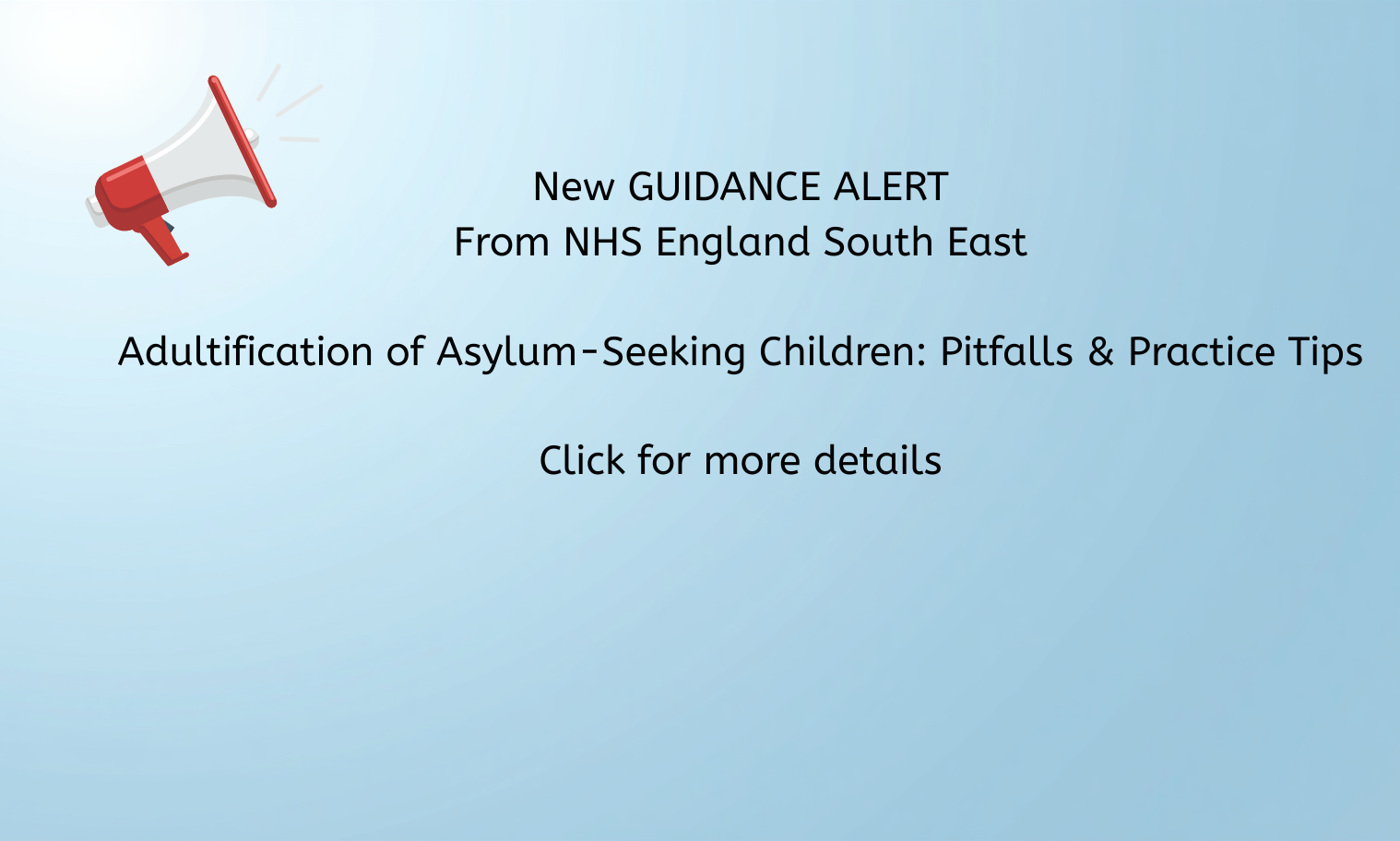An image inviting you to review the Adultification of Asylum-Seeking Children guidance